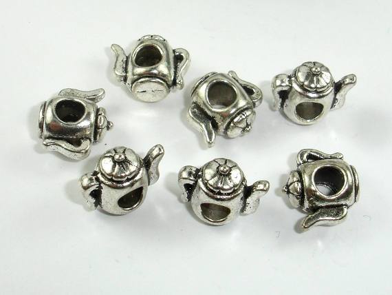 Kettle Spacer, Metal Beads, Large Hole Spacer, Zinc Alloy 10pcs-Metal Findings & Charms-BeadDirect