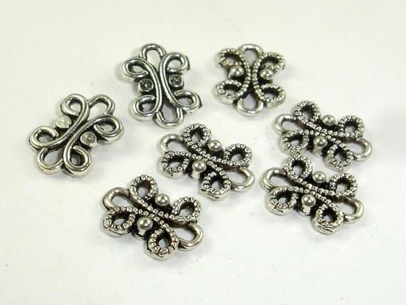 Metal Links, Connector Links, Zinc Alloy, Antique Silver Tone 30pcs-Metal Findings & Charms-BeadDirect