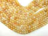 Matte Yellow Aventurine Beads, 8mm, Round Beads-Gems: Round & Faceted-BeadDirect