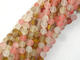 Matte Fire Cherry Quartz Beads, 6mm Round Beads-Gems: Round & Faceted-BeadDirect