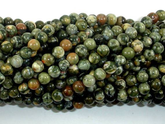 Rhyolite Beads, 4mm (4.6mm) Round Beads-Gems: Round & Faceted-BeadDirect