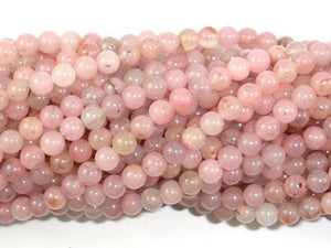 Rhodonite Beads, Light Pink, 4mm, Round Beads-Gems: Round & Faceted-BeadDirect