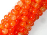 Agate Beads-Orange, 8mm(8.3mm) Round-Agate: Round & Faceted-BeadDirect