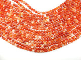 Banded Agate Beads, Red & Orange, 6 mm Round-Agate: Round & Faceted-BeadDirect