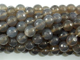 Gray Agate Beads, 10mm Faceted Round Beads-Agate: Round & Faceted-BeadDirect