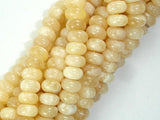Yellow Jade Beads, 4mmx8mm Rondelle Beads-Gems: Round & Faceted-BeadDirect