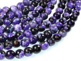 Agate Beads, Purple & Black, 10mm Faceted-Agate: Round & Faceted-BeadDirect