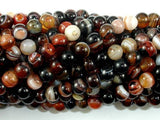 Banded Agate Beads, Sardonyx Agate Beads, 6mm(6.3mm) Round-Agate: Round & Faceted-BeadDirect