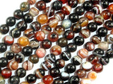 Banded Agate Beads, Sardonyx Agate Beads, 6mm(6.3mm) Round-Agate: Round & Faceted-BeadDirect