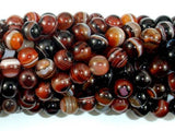 Banded Agate Beads, Sardonyx Agate Beads, 8mm(8.2mm) Round-Agate: Round & Faceted-BeadDirect