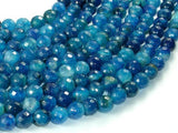 Blue Agate Beads, 8mm Faceted Round Beads-Agate: Round & Faceted-BeadDirect