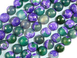 Agate Beads, Purple & Green, 10mm Faceted-Agate: Round & Faceted-BeadDirect