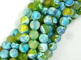 Agate Beads, Blue & Green, 8mm(8.4mm) Faceted-Agate: Round & Faceted-BeadDirect