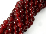 Red Jade Beads, Faceted Round, 10mm-Gems: Round & Faceted-BeadDirect