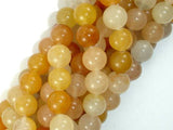 Yellow Jade Beads, 10mm(10.3mm) Round Beads-Gems: Round & Faceted-BeadDirect