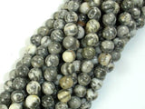Gray Picture Jasper Beads, 6mm Round Beads-Gems: Round & Faceted-BeadDirect