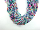 Frosted Matte Agate - Multi color, 4mm Round Beads-Agate: Round & Faceted-BeadDirect