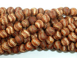 Crackle Tibetan Agate, 8mm Round Beads, 14.5 Inch, Full strand-Agate: Round & Faceted-BeadDirect