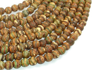 Crackle Tibetan Agate, 8mm Round Beads-Agate: Round & Faceted-BeadDirect