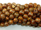 Tibetan Agate, 10mm Round Beads-Agate: Round & Faceted-BeadDirect