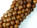 Tibetan Agate, 10mm Round Beads-Agate: Round & Faceted-BeadDirect