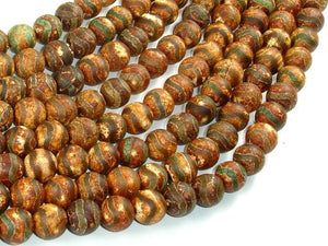 Crackle Tibetan Agate, 10mm Round Beads-Agate: Round & Faceted-BeadDirect