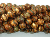 Crackle Tibetan Agate, 10mm Round Beads-Agate: Round & Faceted-BeadDirect