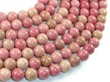 Rhodonite Beads, 10mm, Round Beads-Gems: Round & Faceted-BeadDirect