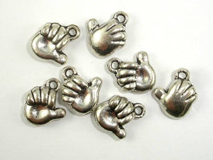 Hand Charms, Zinc Alloy, Antique Silver Tone 20pcs-Metal Findings & Charms-BeadDirect