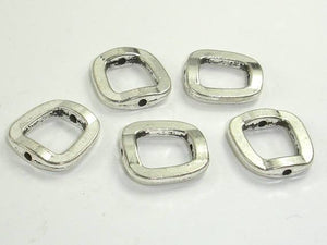 Metal Rings, Metal Spacer-Bead Frame, Zinc Alloy, Antique Silver Tone 7pcs-Metal Findings & Charms-BeadDirect