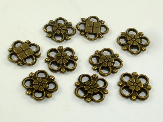Metal Links, Flower Links, Connector Links, Zinc Alloy 29pcs-Metal Findings & Charms-BeadDirect