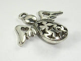 Metal Charms - Angel Pendant, Zinc Alloy, Antique Silver Tone, 2pcs-Metal Findings & Charms-BeadDirect