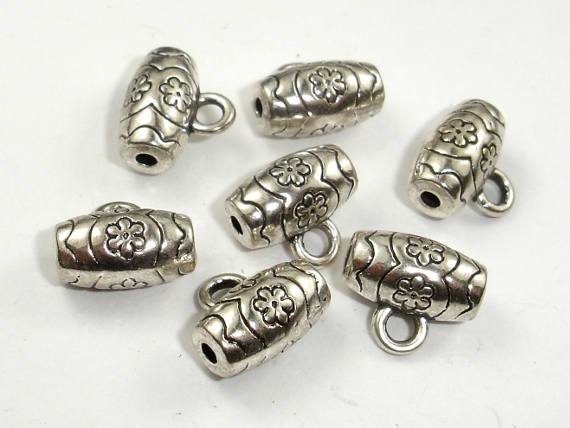 Metal Bails Beads, Zinc Alloy, Antique Silver Tone-Metal Findings & Charms-BeadDirect