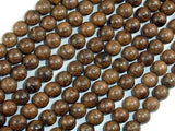 Gold Phoebe Ebony Beads, Gold Wire Sandalwood, 6mm Round Beads-Wood-BeadDirect