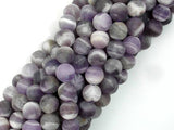 Matte Amethyst Beads, Matte Dog Tooth Amethyst, Round, 8mm-Gems: Round & Faceted-BeadDirect