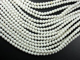 White Lava Beads, 6mm(6.3mm) Round Beads-Gems: Round & Faceted-BeadDirect