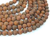 Matte Firework Jasper, 8mm-Gems: Round & Faceted-BeadDirect