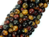 Tiger Eye Beads, 3 color, 8mm-Gems: Round & Faceted-BeadDirect