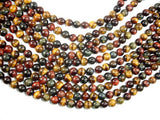 Tiger Eye Beads, 3 color, 8mm-Gems: Round & Faceted-BeadDirect