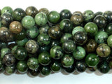 Dendritic Green Jade Beads, 10mm Round Beads-Gems: Round & Faceted-BeadDirect