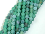 Frosted Matte Agate - Green, 6mm Round Beads-Agate: Round & Faceted-BeadDirect