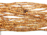 Taxus Chinensis Wood Beads, 6mm Round Beads-Wood-BeadDirect