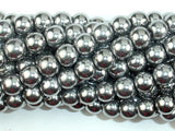 Hematite Beads, Silver, 8mm Round Beads-Gems: Round & Faceted-BeadDirect