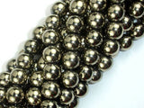 Hematite Beads-Gold, 10mm Round Beads-Gems: Round & Faceted-BeadDirect