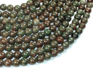 Red Green Garnet Beads, Kashgar Garnet, 8mm Round Beads-Gems: Round & Faceted-BeadDirect