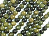 African Green Autumn Jasper Beads, 6mm (6.4mm)-Gems: Round & Faceted-BeadDirect