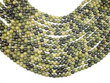 African Green Autumn Jasper Beads, 6mm (6.4mm)-Gems: Round & Faceted-BeadDirect