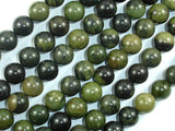 African Green Autumn Jasper Beads, 10mm (10.4mm)-Gems: Round & Faceted-BeadDirect