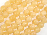 Yellow Jade Beads, 10mm(10.5mm) Round Beads-Gems: Round & Faceted-BeadDirect