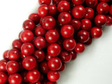 Red Bamboo Coral Beads, 12mm Round Beads-Gems: Round & Faceted-BeadDirect